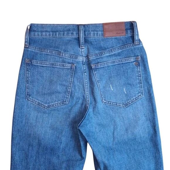 Perfect Vintage Crop Jeans Sz 25 Madewell Blue Stretch Denim High Rise Blue - Picture 4 of 9